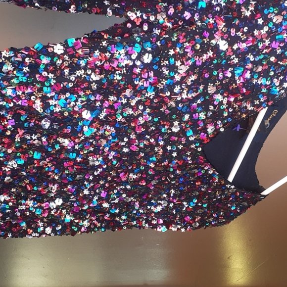 Classic Creations Sequined Evening blouse top size PM petite M - Picture 1 of 5
